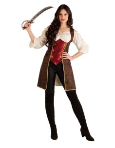 Fantasia Pirata de Luxo Tamanho M - de alta qualidade, ideal para o Carnaval, festas temáticas e eventos especiais.